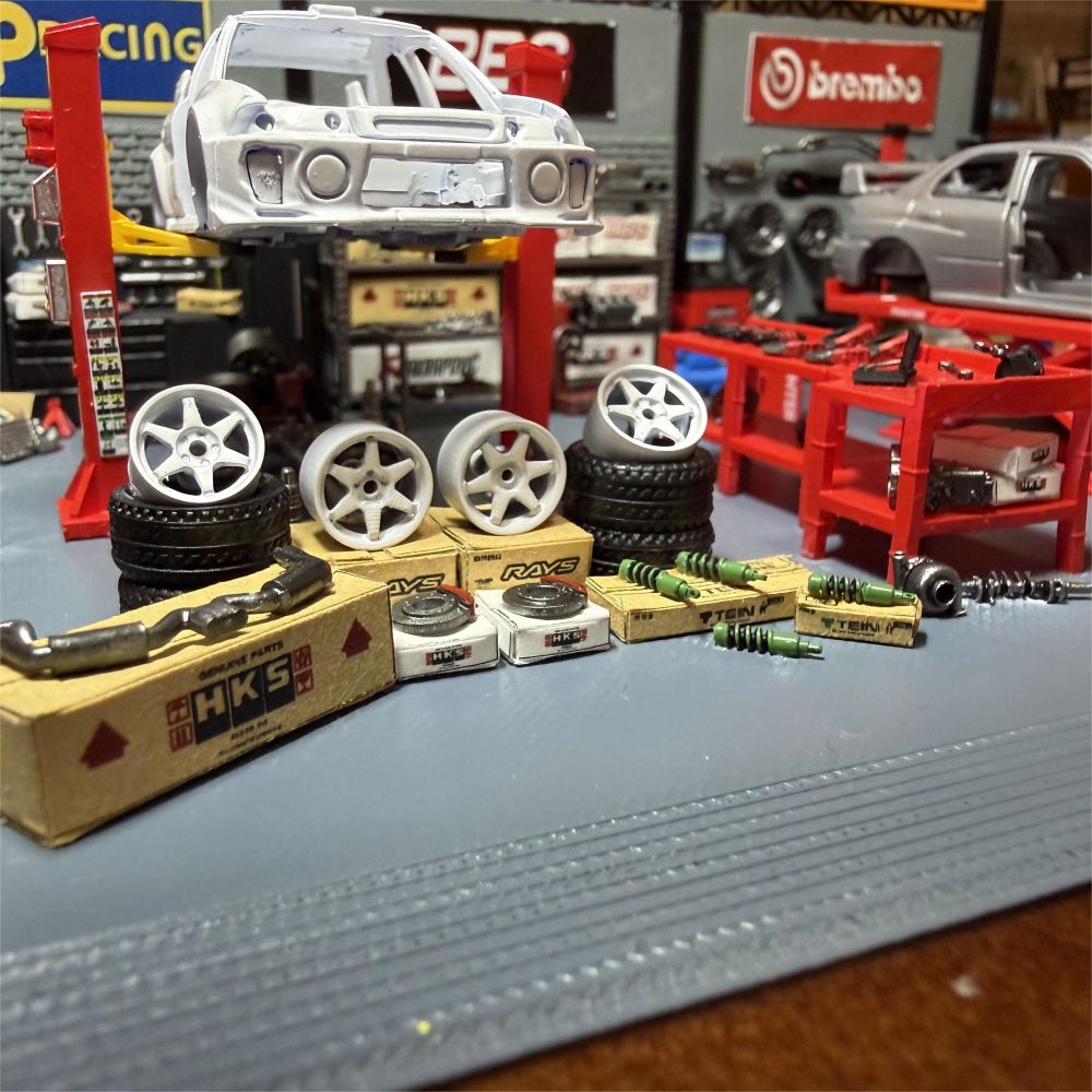 Diorama 1:64 Model Hub Caliper - Auto Repair Shop Japan ulasan dan harga