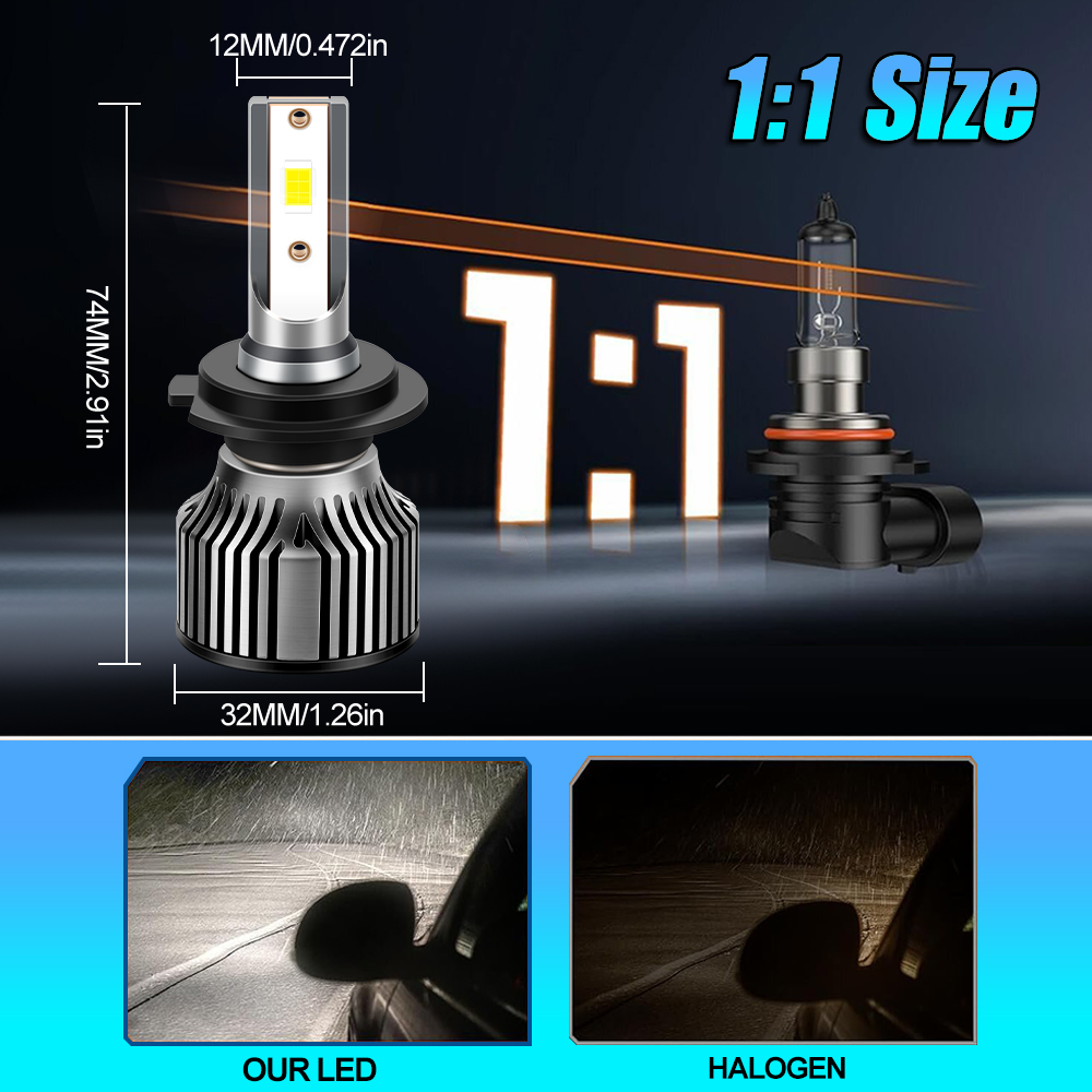 9012 HIR2 lampu depan LED 120W - Headlight Aiming Tool ulasan dan harga