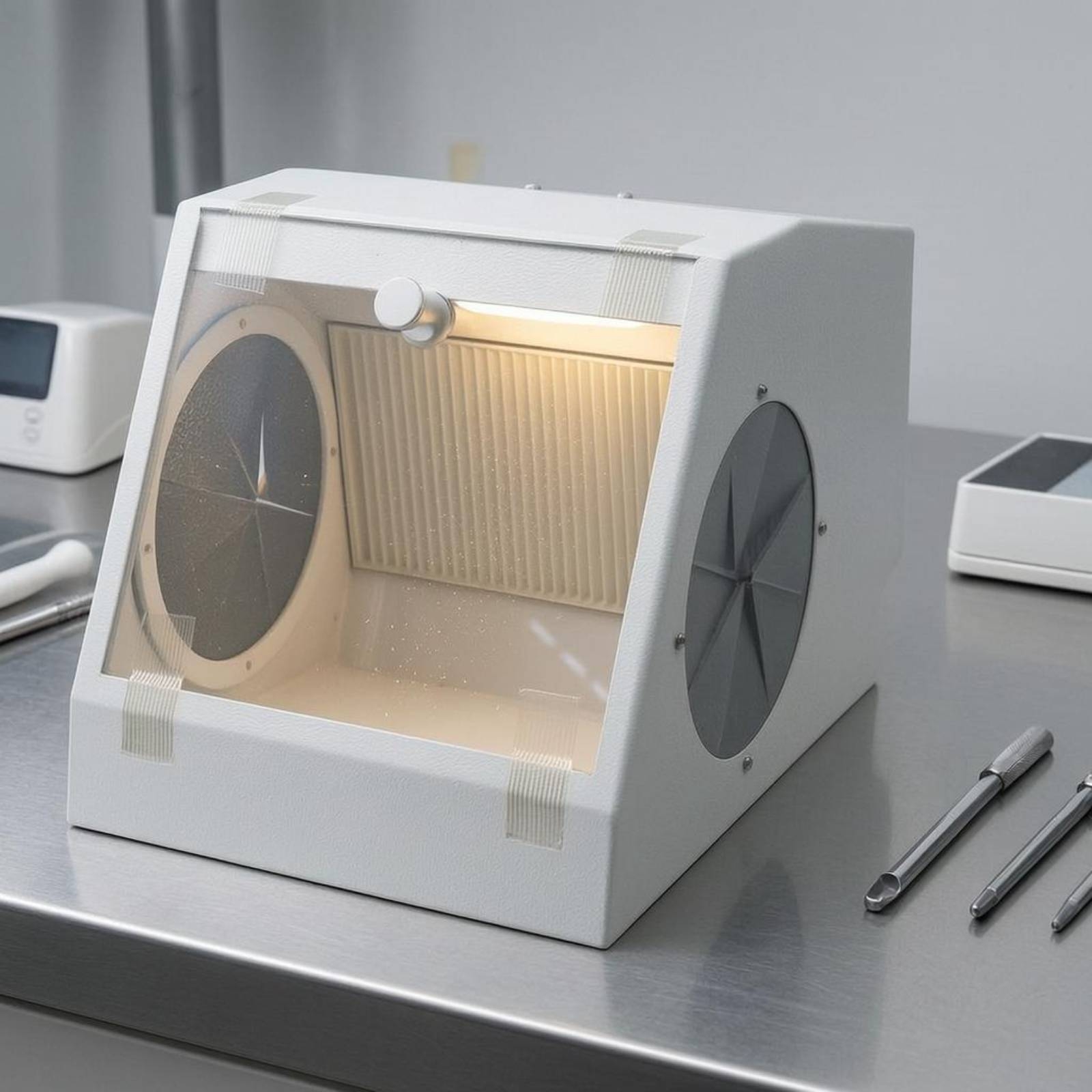 Kotak Sandblasting Klinis Lamp - Sandblaster Cabinet ulasan dan harga